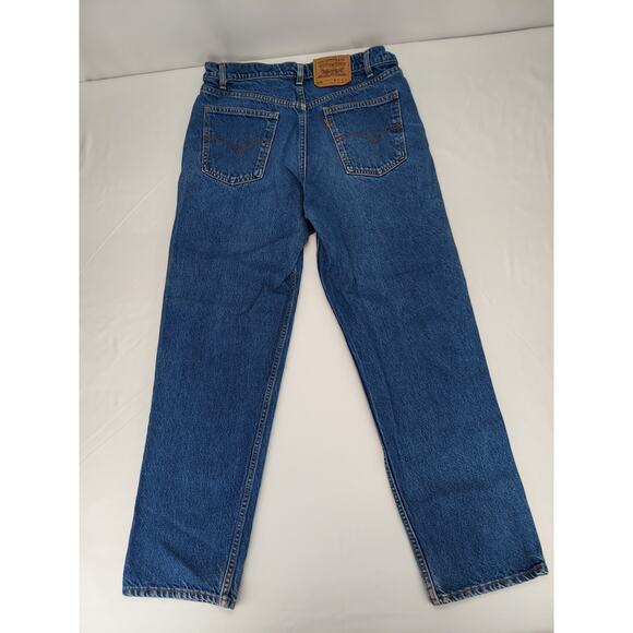 Vintage Y2K Levis Men's 550 Orange Tab Relaxed Fit Medium Wash Made in USA 36x32 - Picture 2 of 13